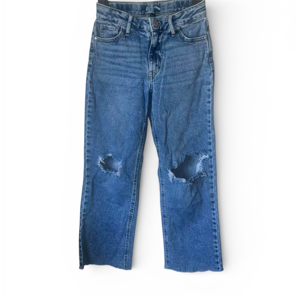 art class Kids Distressed Denim Jeans with Ripped Knees